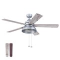 Prominence Home Brightondale, 52 in. Indoor/Outdoor Ceiling Fan with Light, Galvanized 51660-40